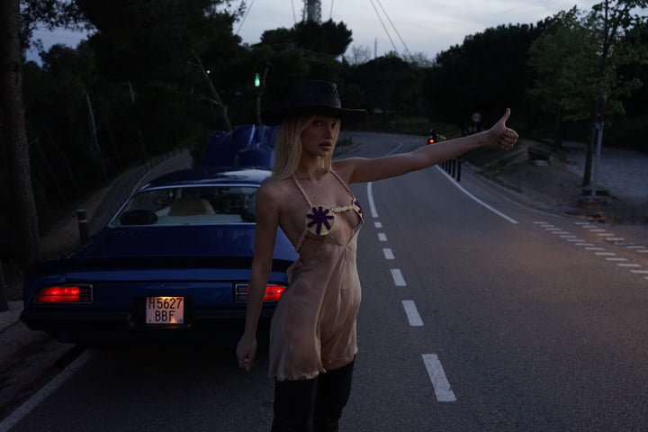 Nymph - Dress in Purple detail