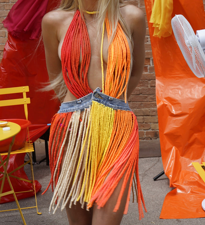 Nymph - Handemade Dress in 80.000 pieces of beads