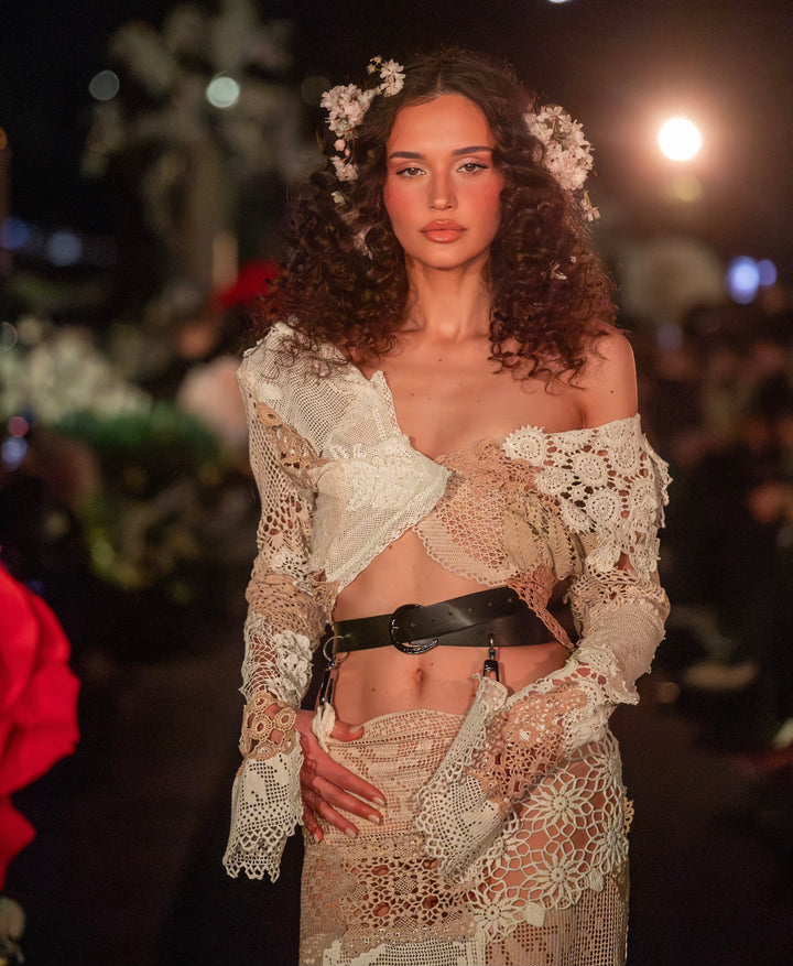 “Ivory Mosaic” Top