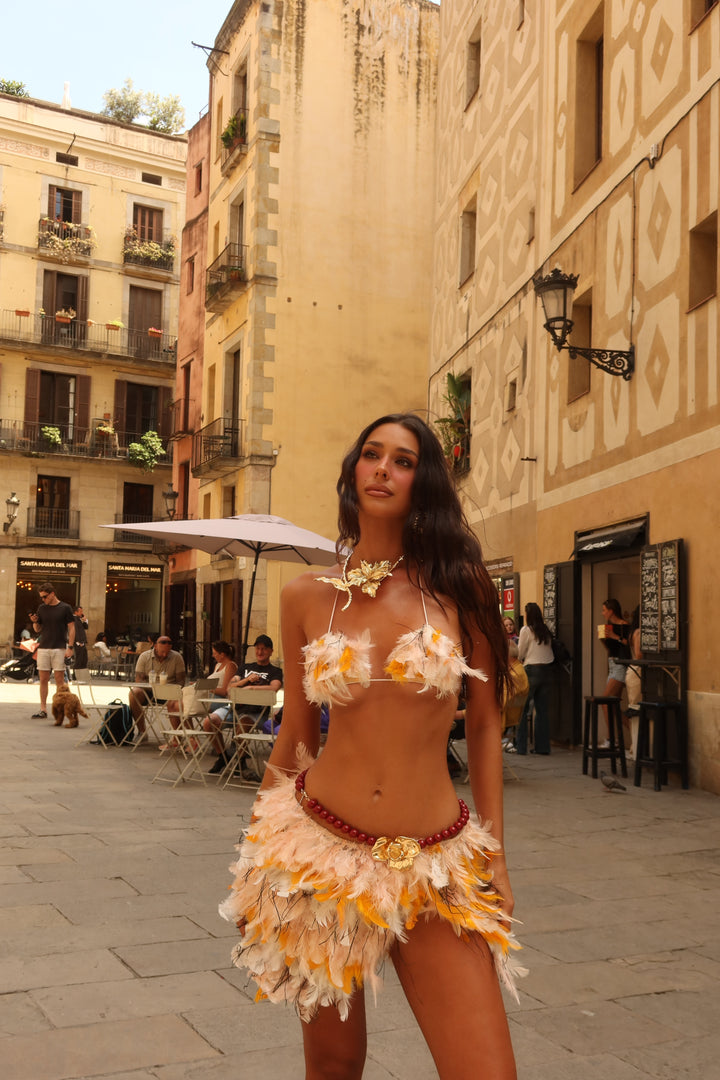 “Savanna Flame” Short Skirt