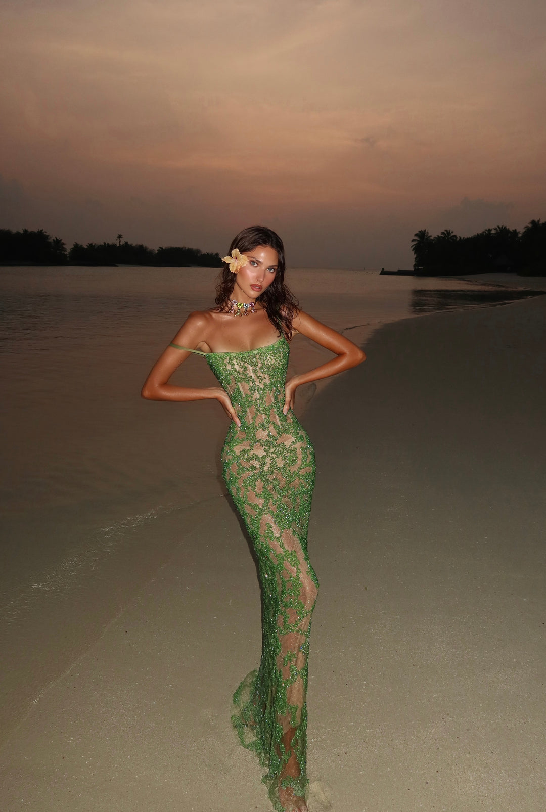 “Bead Frequency” Long Dress