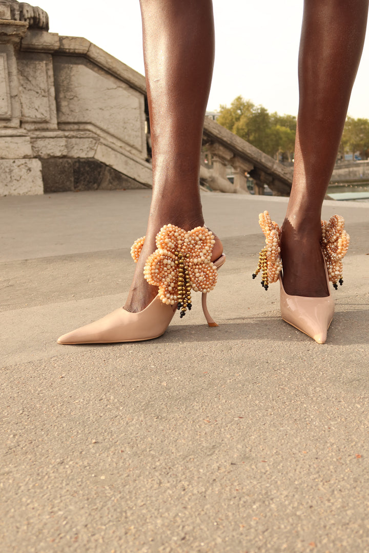 “Pearl Bloom” High Heels