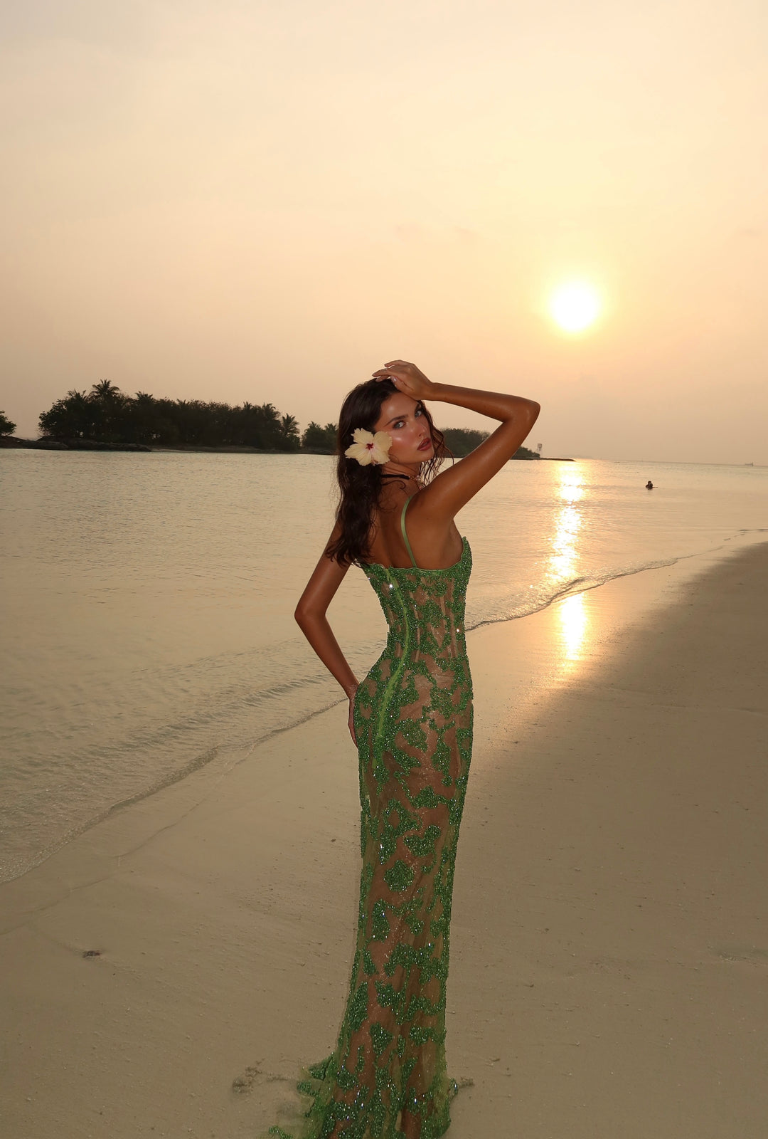 “Bead Frequency” Long Dress