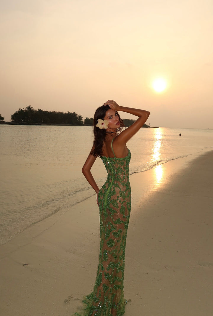 “Bead Frequency” Long Dress