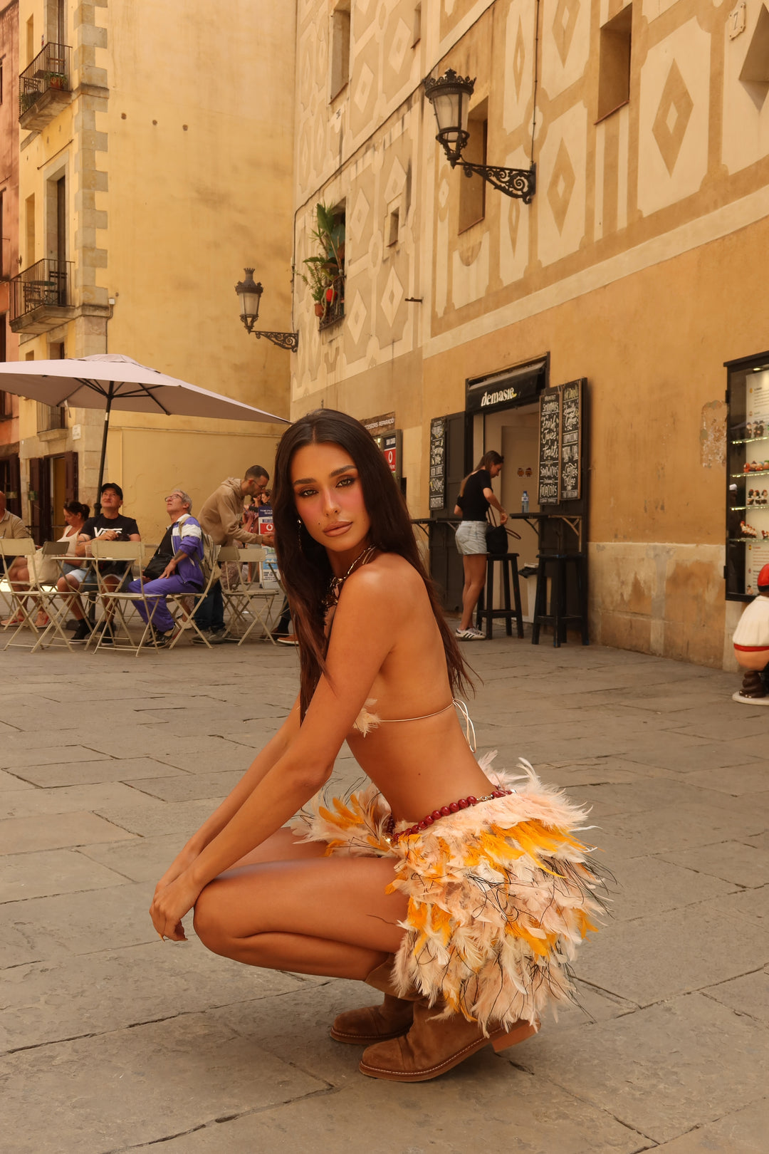“Savanna Flame” Short Skirt