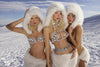 “White” Faux Fur Hat One Size