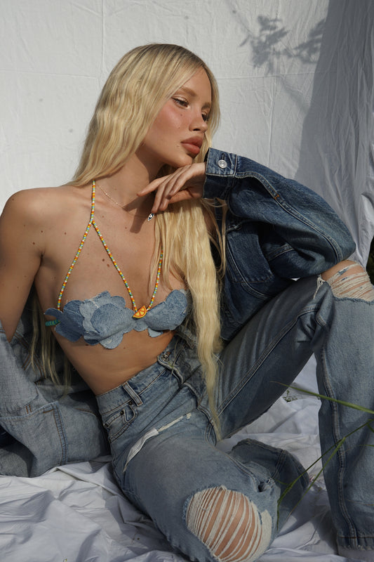 Blue Jeans - Handmade Top