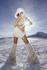 “White” Faux Fur Leg Warmers One Size